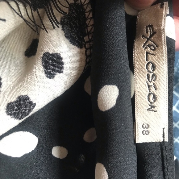 Black and white silk dress m/L new with tags - Picture 3 of 3